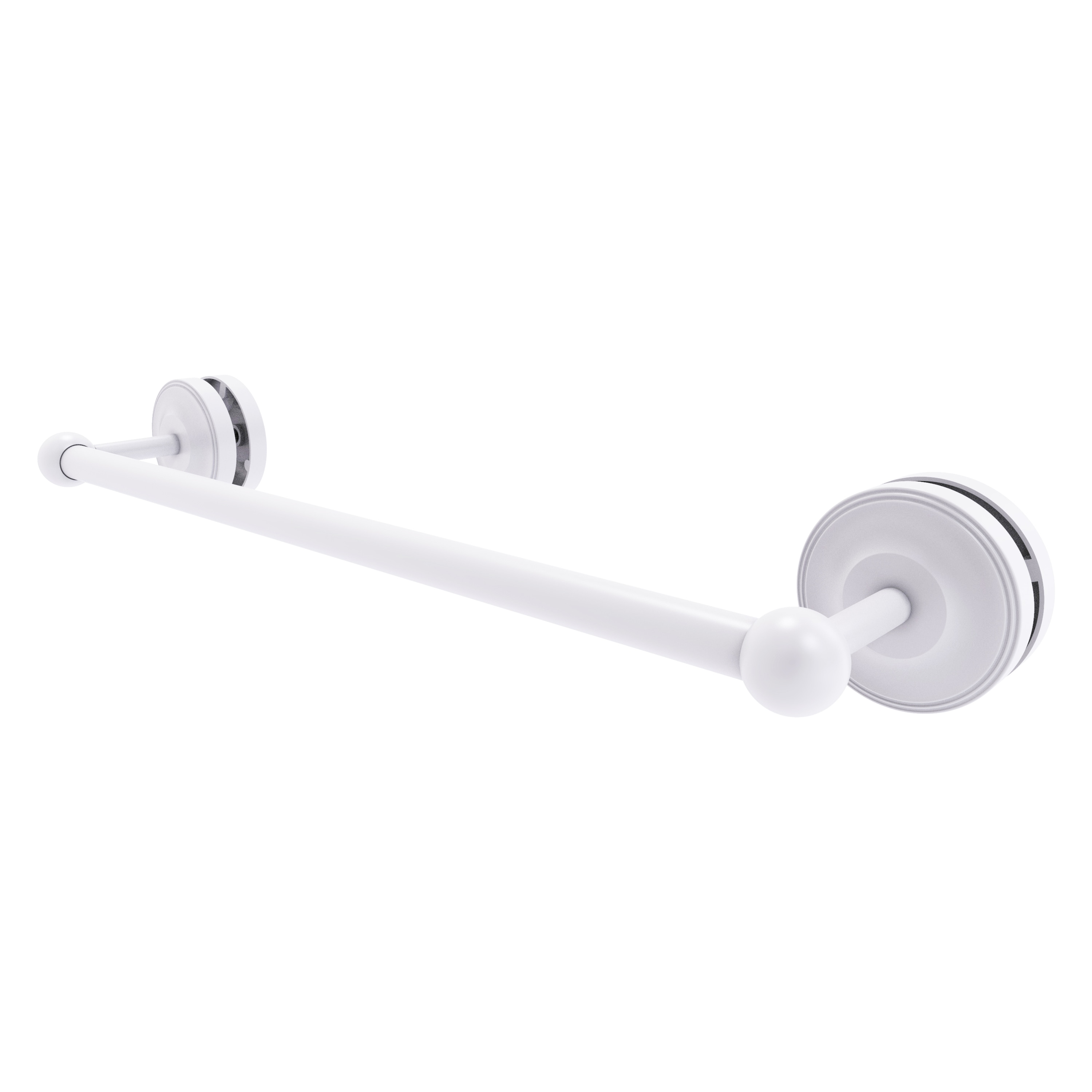 Allied Brass PR-41-SM-18-WHM Prestige Regal 18-in Matte White Wall mount Single Towel Bar