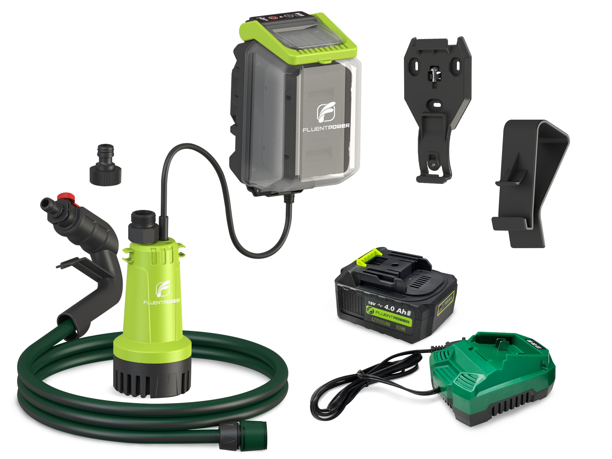 FLUENTPOWER FSP20DC-2 110 8.8-Gallon Plastic Battery-powered sump pump
