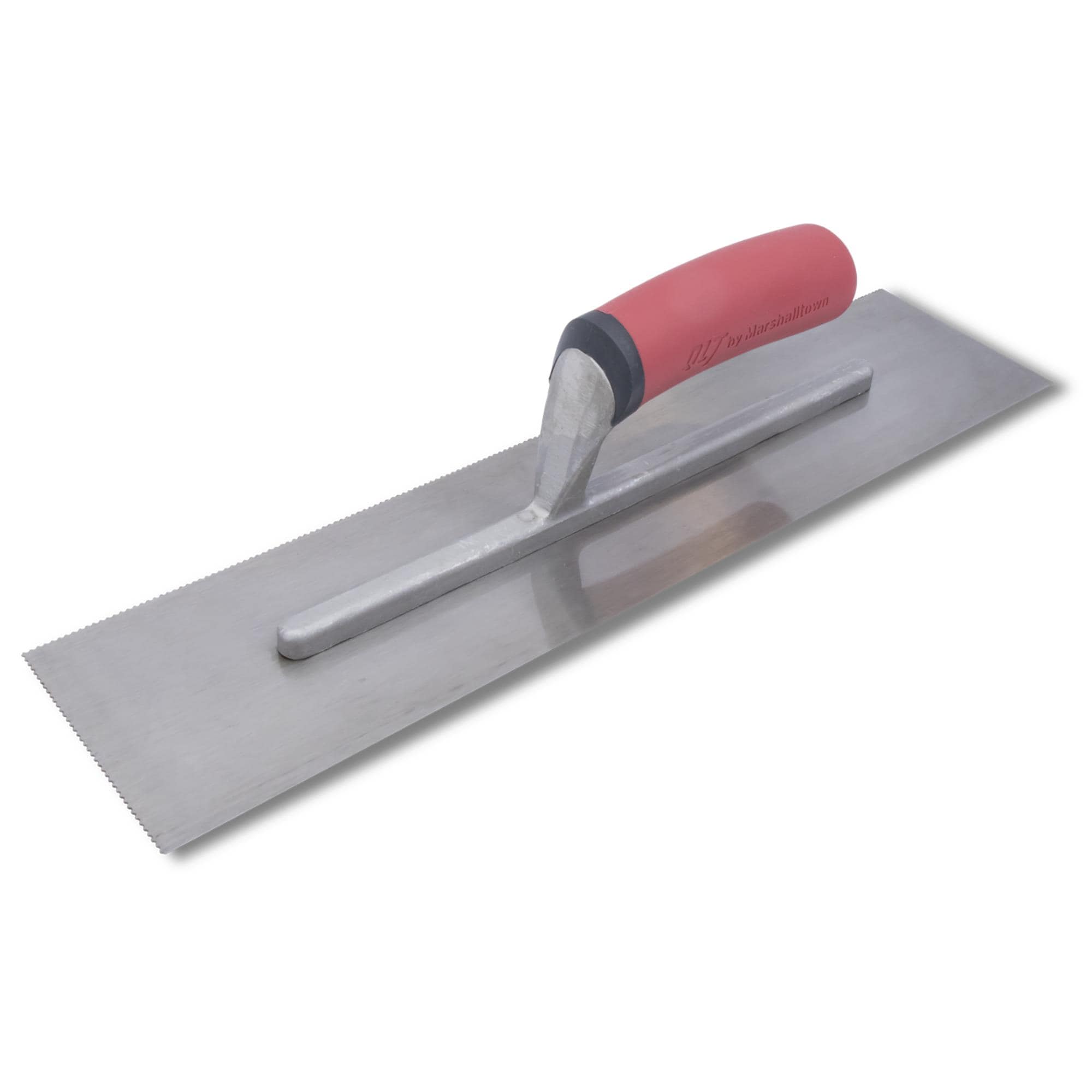 Marshalltown NT695 1/32-in x 1/16-in x 1/32-in Ground Steel U-notch Ceramic Floor Trowel