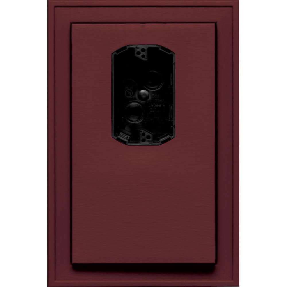 Builders Edge 130120005078 8.125-in x 12-in Wineberry Vinyl Electrical Mounting Block