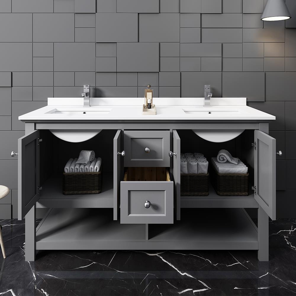 Fresca FCB2360GR-D-CWH-U Bath-Vanity-Combo - View #4