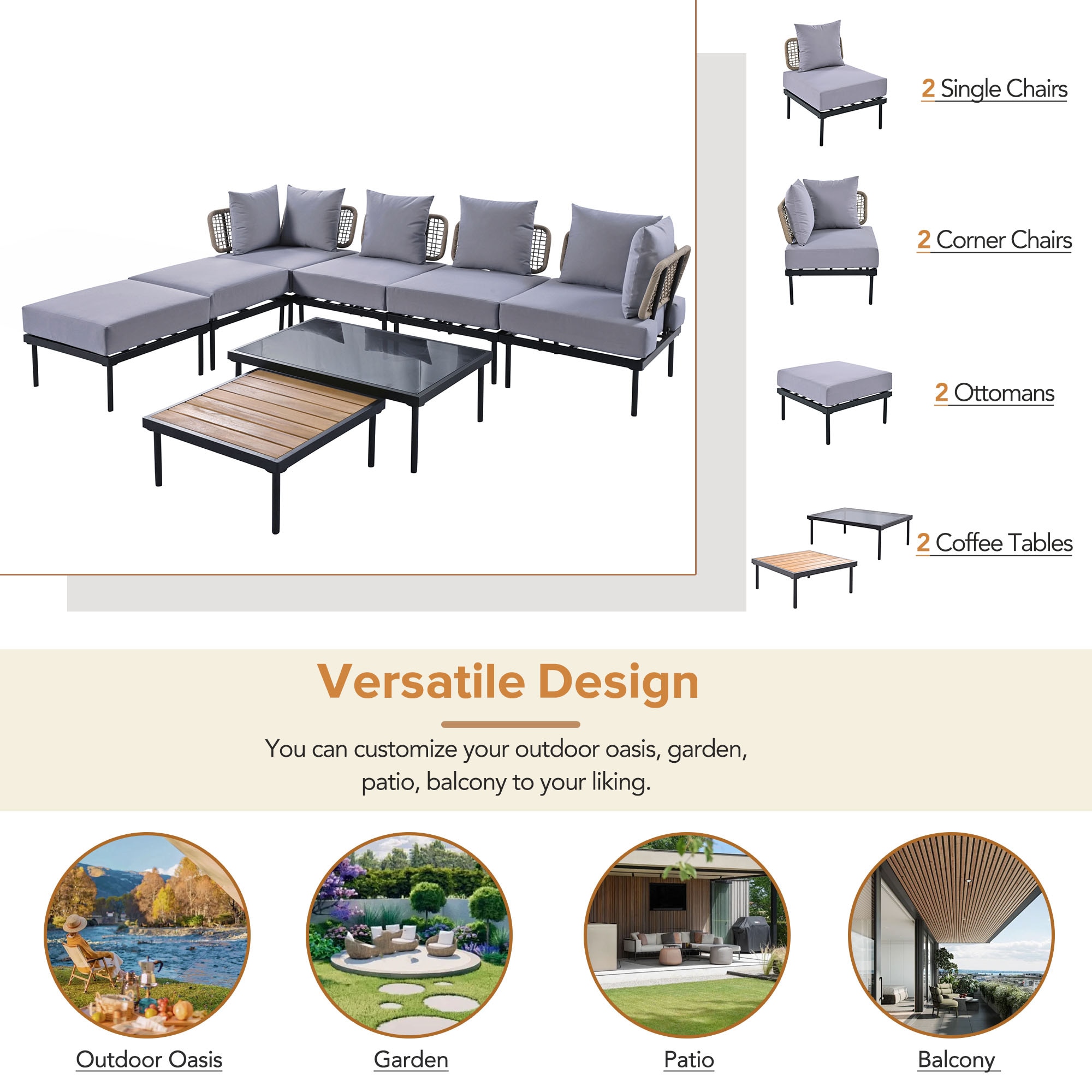 Bayfeve BFTM-3E-PCS Patio-Conversation-Sets - View #10