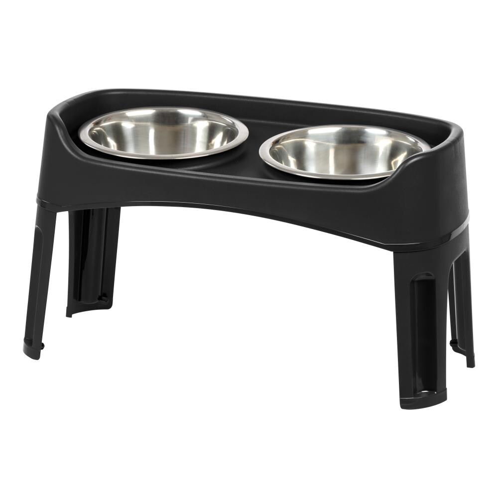 IRIS 64-oz Metal and Plastic Dog Elevated Feeder in the Feeders department  at