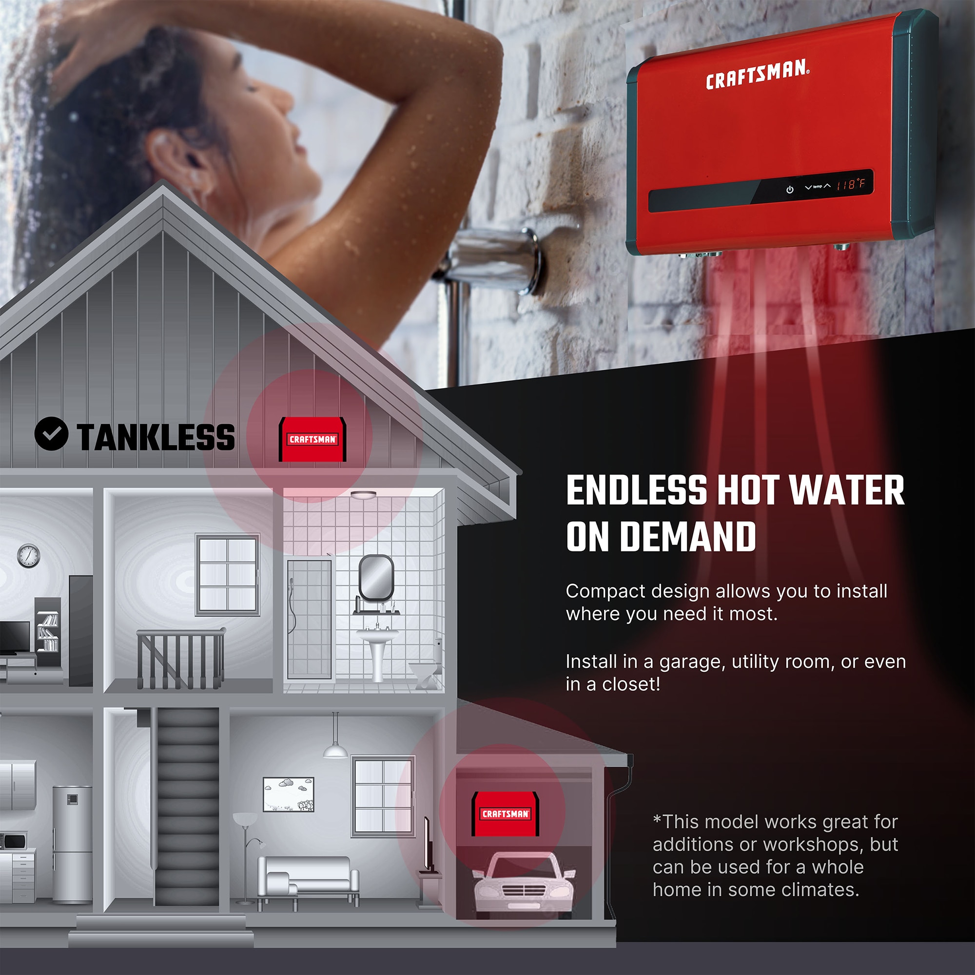 CRAFTSMAN 240-Volt 29-kW 5.7-GPM Tankless Electric Water Heater