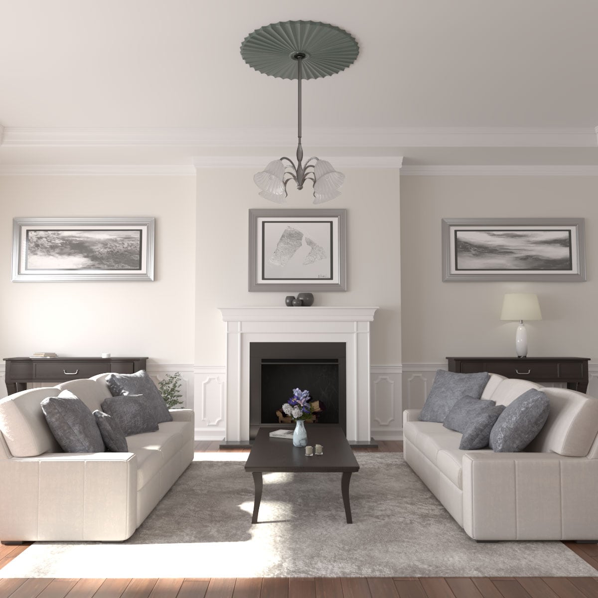 Ekena Millwork CM48SHCBF Ceiling-Medallions - View #4