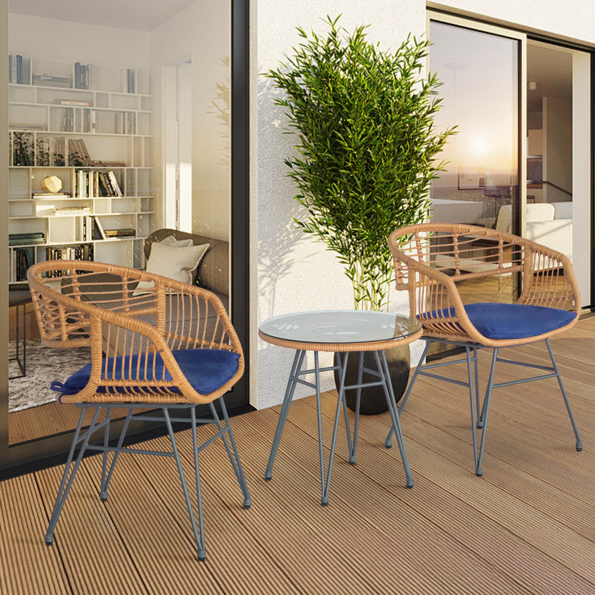 Grearden ZHSFV001-BL Patio-Conversation-Sets - View #4