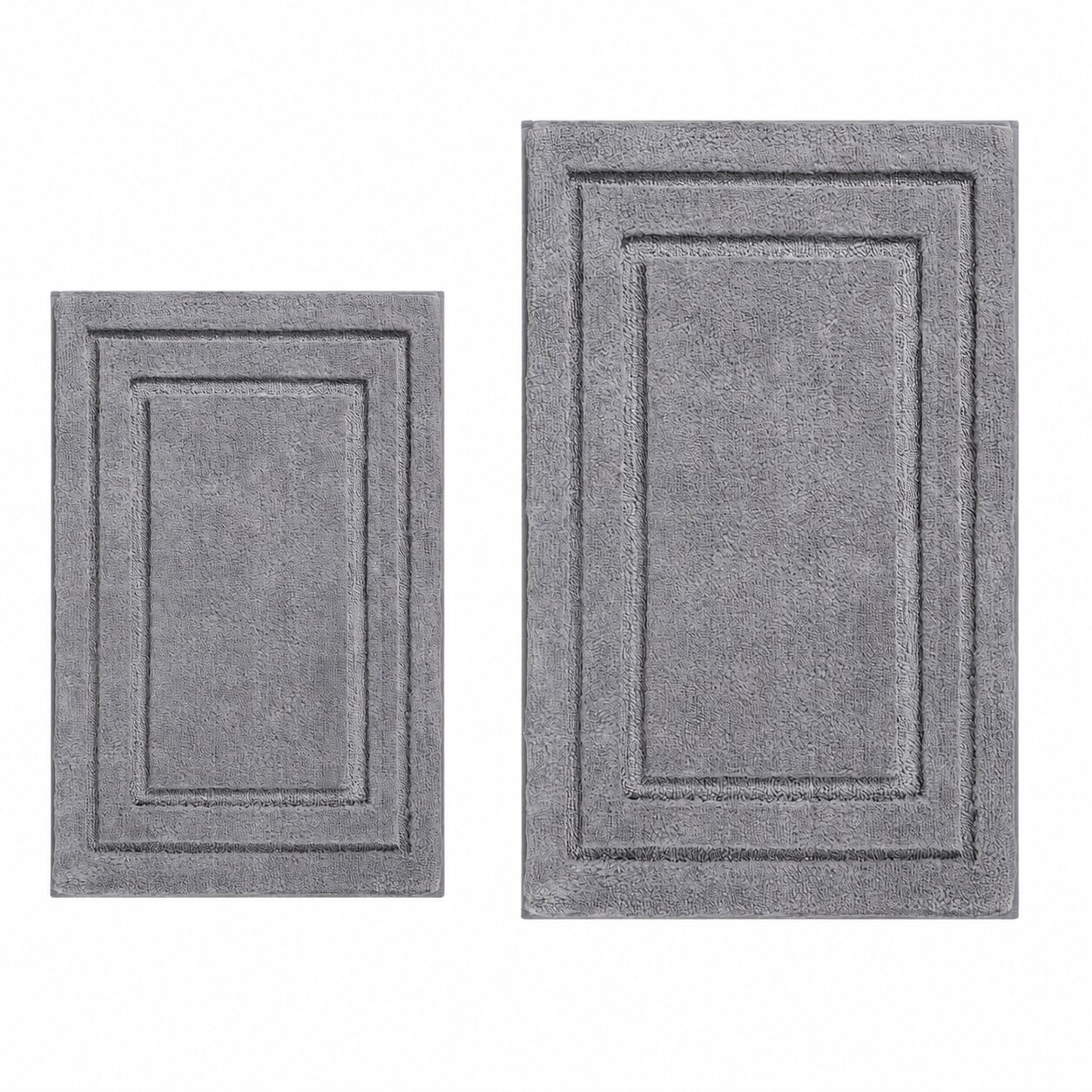 WZK 2 Piece Super Soft Non Slip Absorbent Microfiber Bathroom Rugs Set Machine Washable