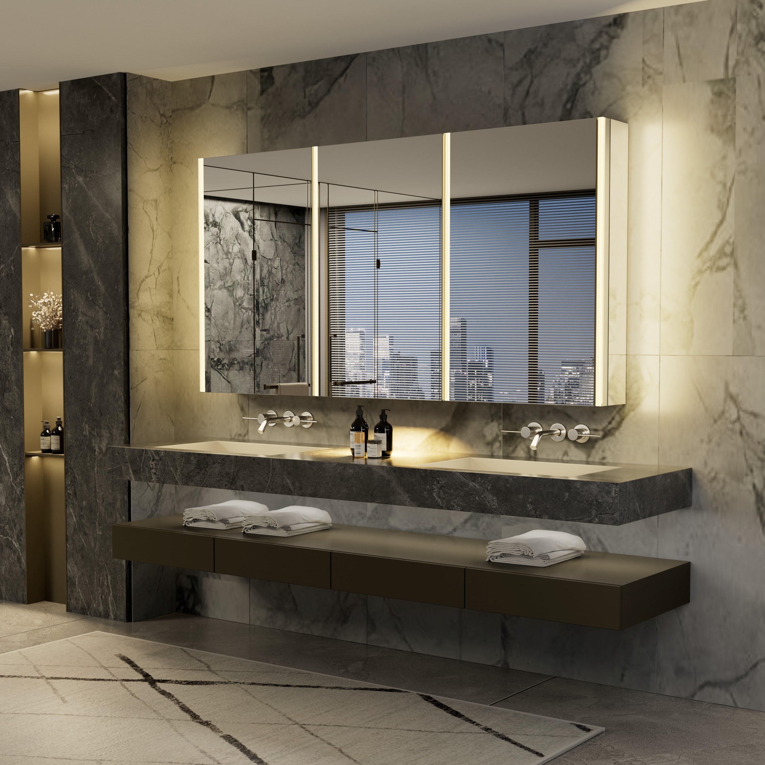 QueenFun MCALP6032 Bathroom-Medicine-Cabinets - View #2