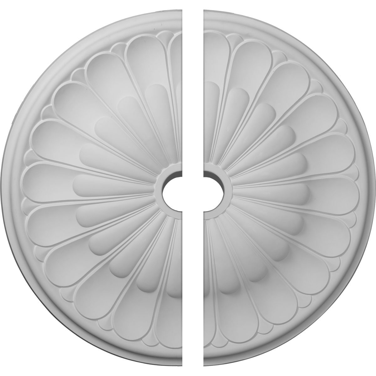 Ekena Millwork CM31GO2 Gorleen 31.625-in W x 31.625-in L Architectural White Polyurethane Split Ceiling Medallion