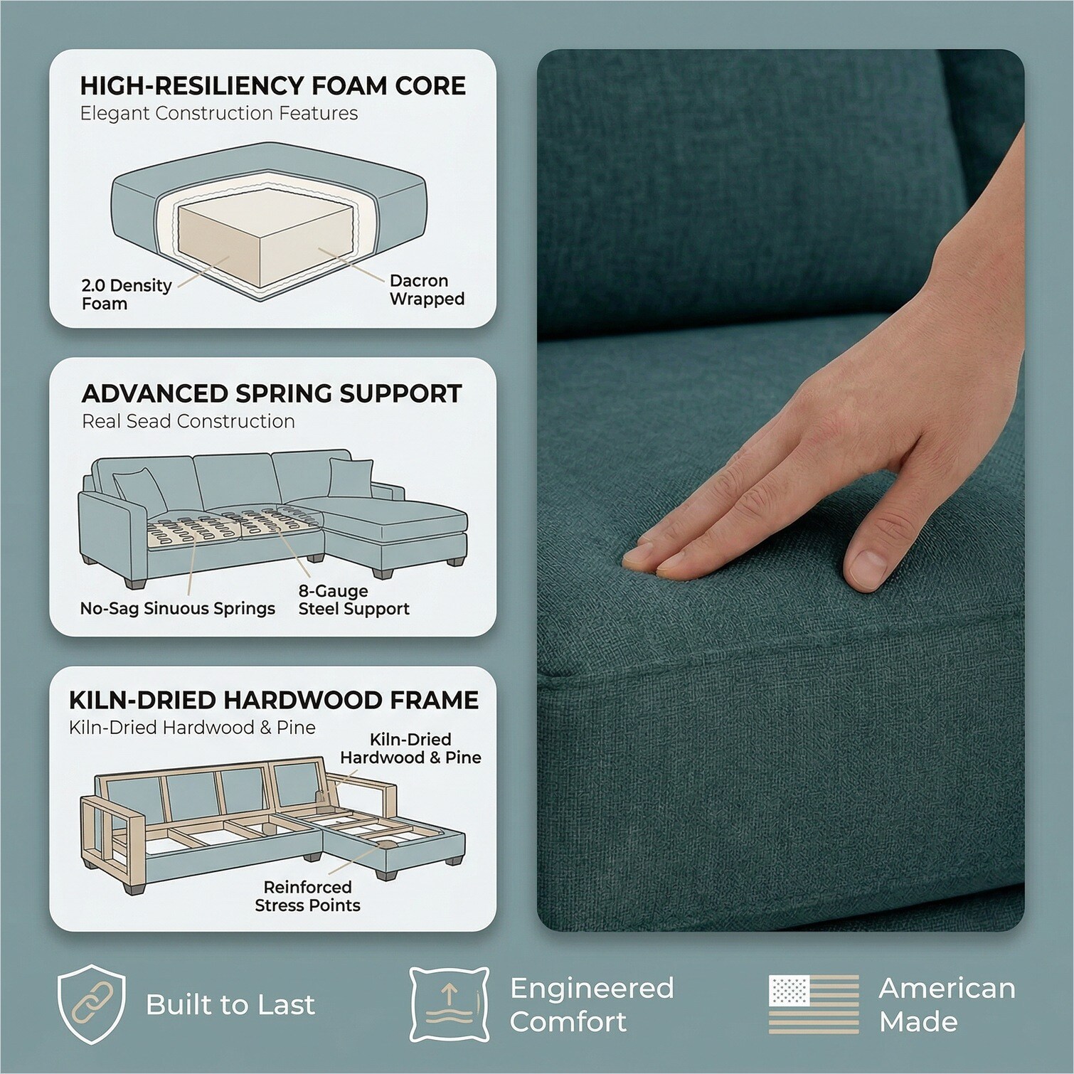 SunJet 54HW1VCBBPCA Sofas-Loveseats - View #2