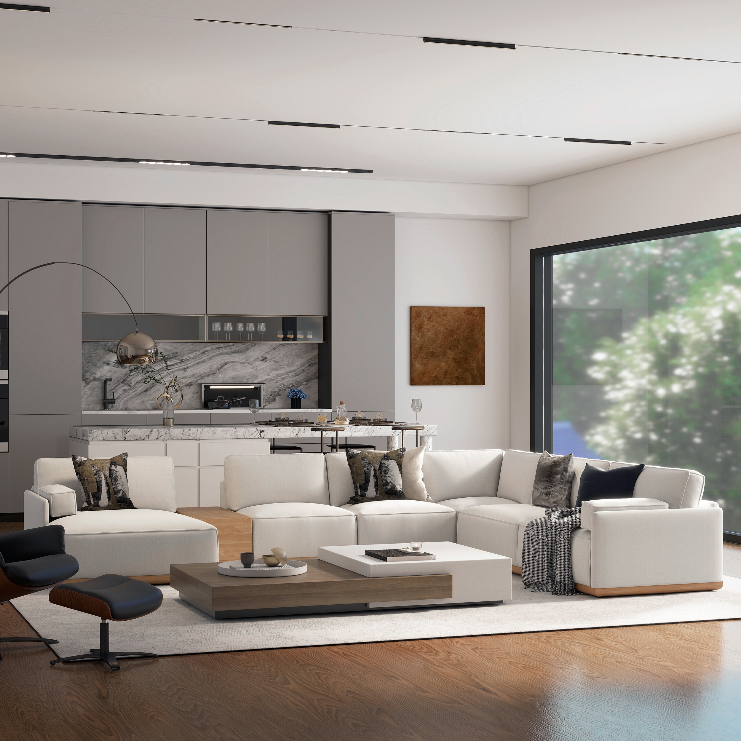 Jennifer Taylor Home L5P-KPG-66290L Sofas-Loveseats - View #3