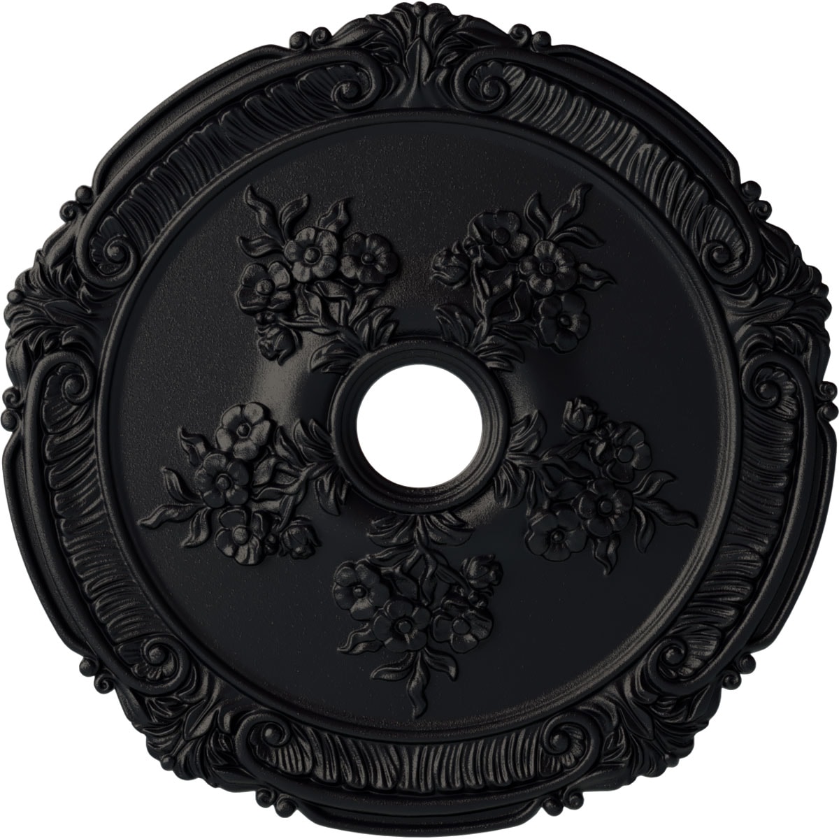 Ekena Millwork CM26ATSGS Attica with Rose 26-in W x 26-in L Painted Steel Gray Polyurethane Split Ceiling Medallion