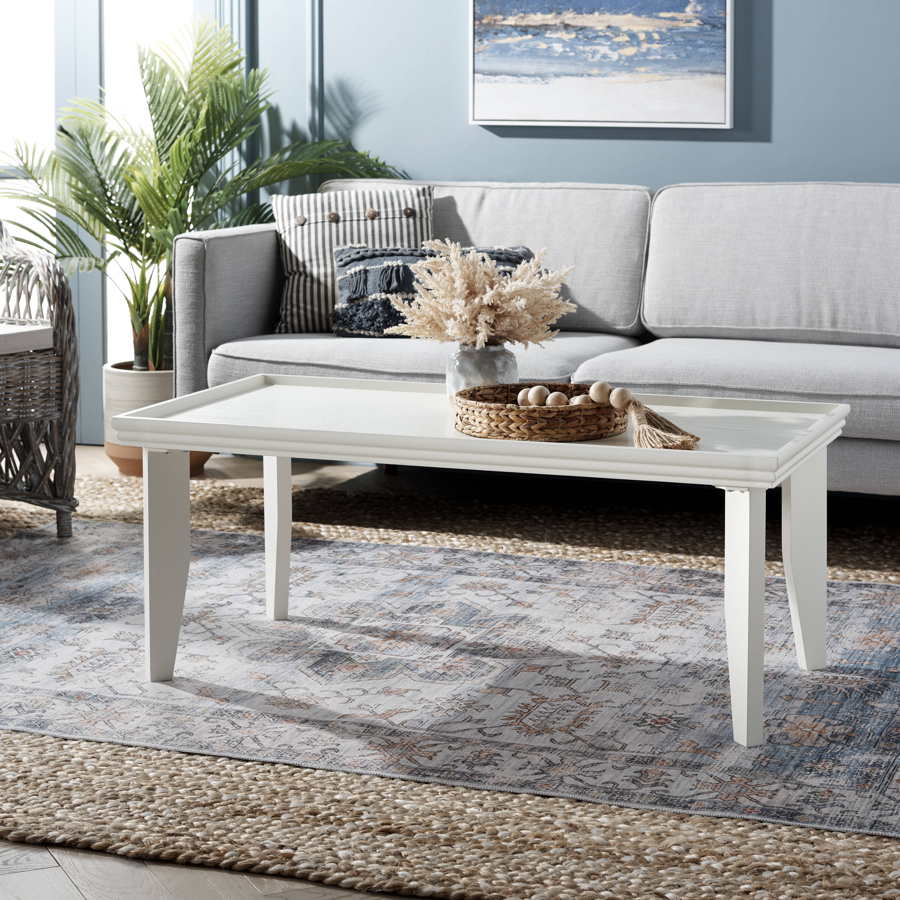 Safavieh COF9705B Naios Nc Coating Pine MDF Modern Coffee Table