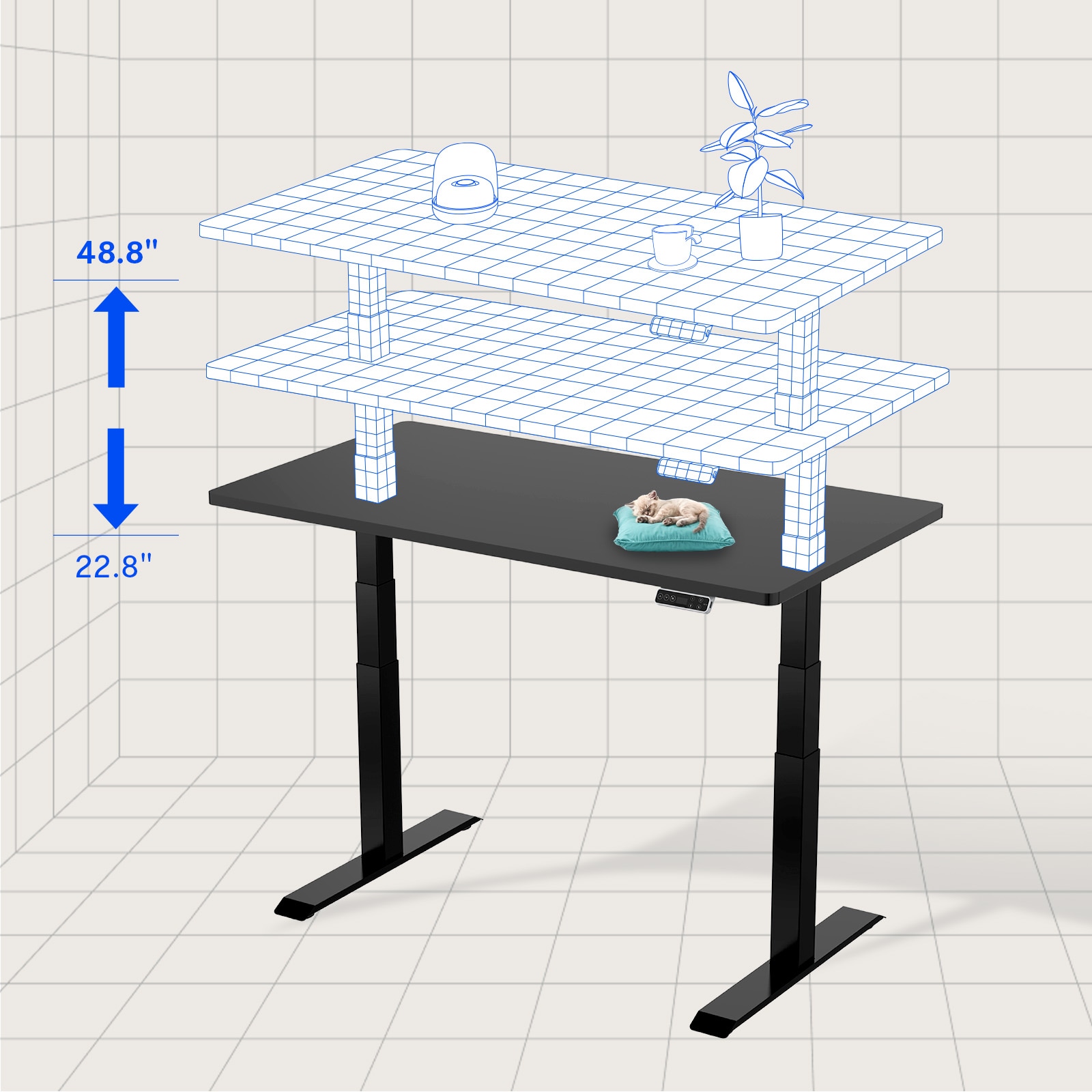 FlexiSpot E7B5528-B desks - View #2