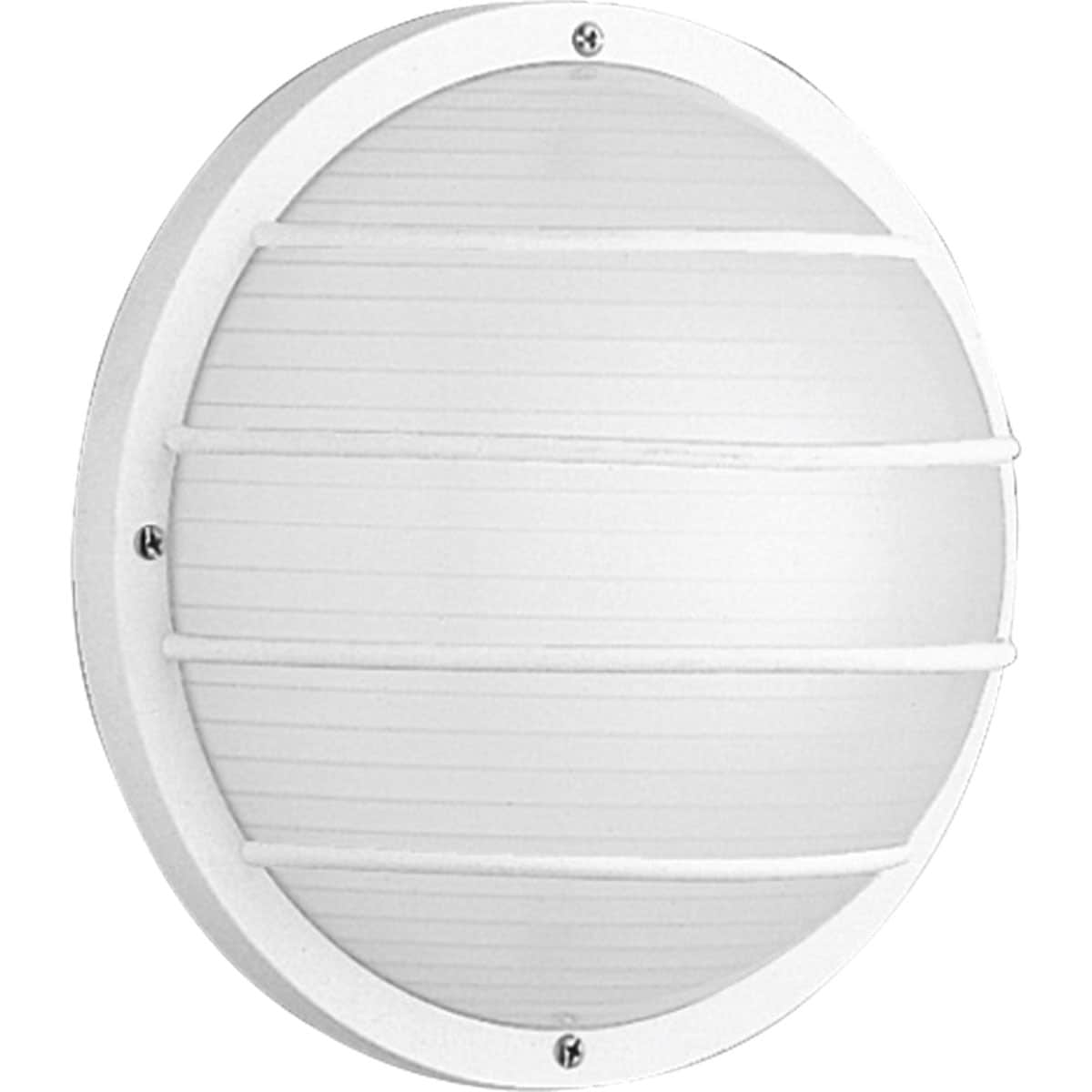 Progress Lighting P5703-30 Bulkheads 1 -Light 10-in H White Hardwired Outdoor Wall Light