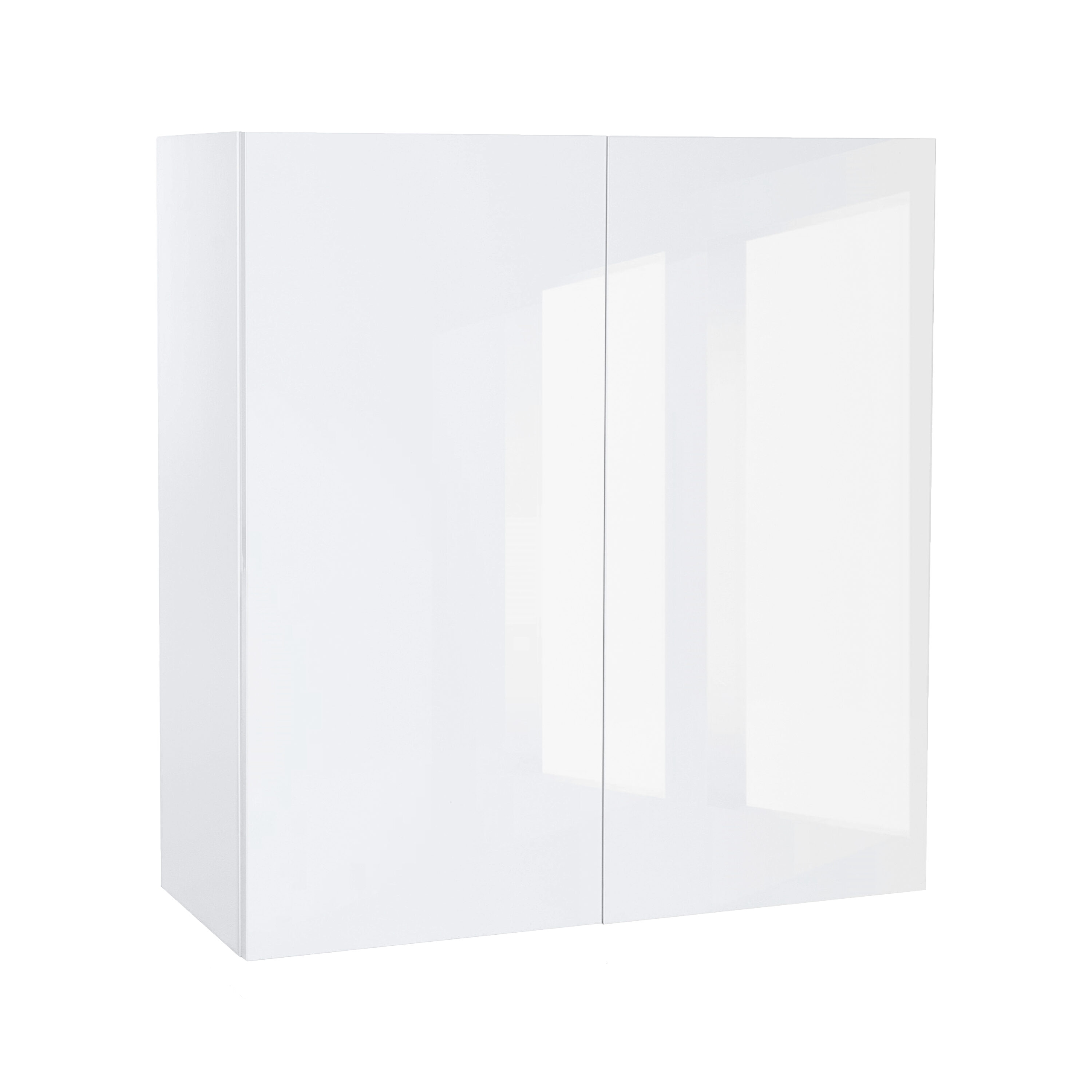 Cambridge SA-WU3630-WG 36-in W x 30-in H x 12-in D White Gloss Door Wall Ready To Assemble Cabinet (Flat Panel Slab Door Style)