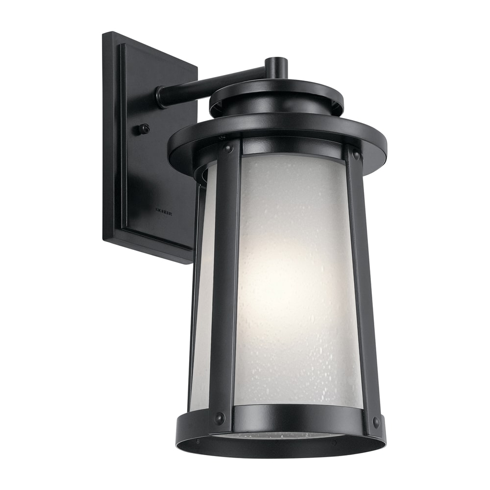Kichler 49918BK Harbor Bay 1 -Light 15.75-in H Black Hardwired Outdoor Wall Light