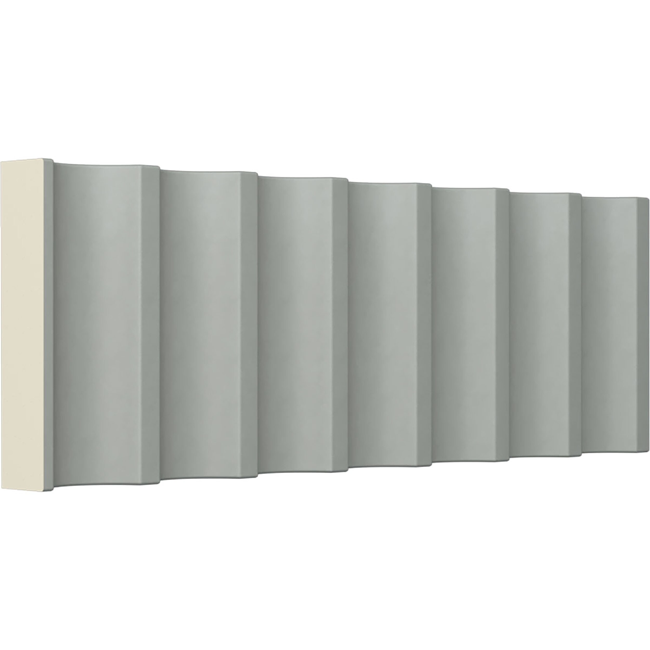 Ekena Millwork Lyon Fluted 4-3/4-in x 7-ft 10-1/2-in Primed Urethane ...