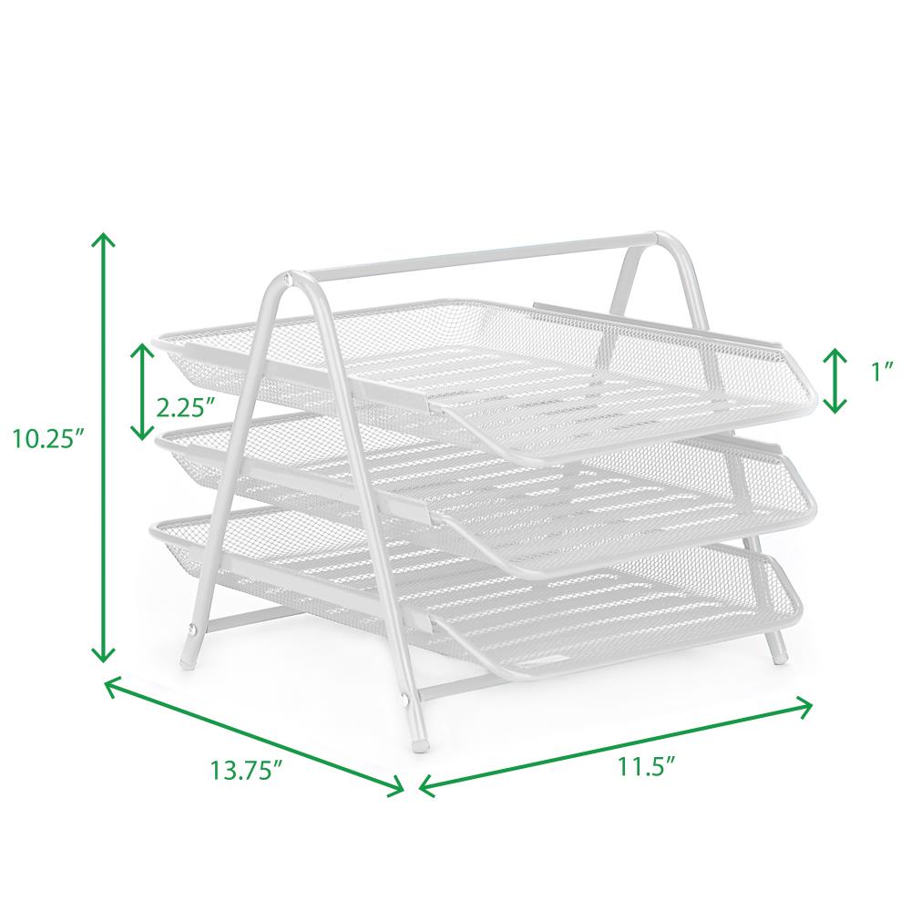 Mind Reader 3TPAPER-WHT Desktop-Organizers - View #6