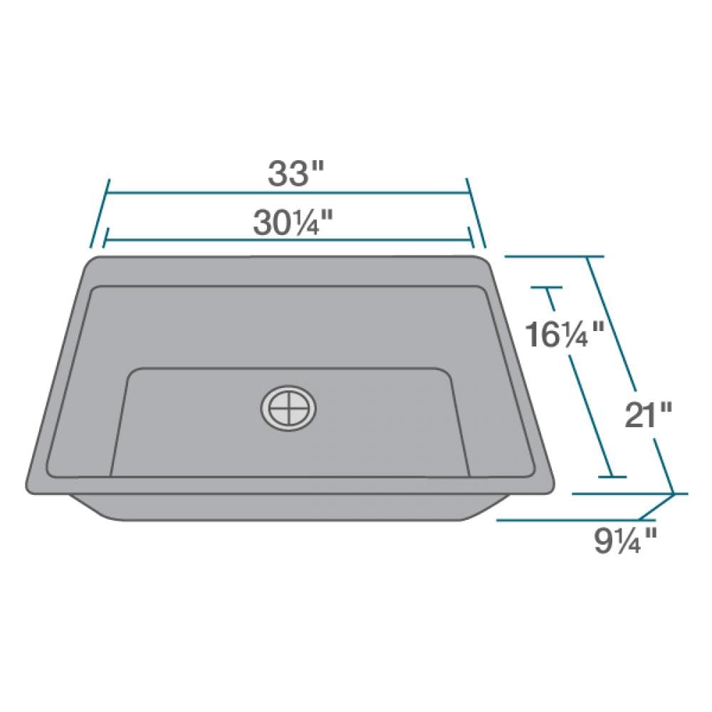 MR Direct Drop-In 33-in x 21-in Silver Composite Single Bowl 5-Hole ...