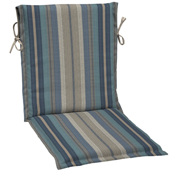 Allen Roth Stripe Blue Standard Patio, Plantation Wrought Iron Patio Furniture Cushions