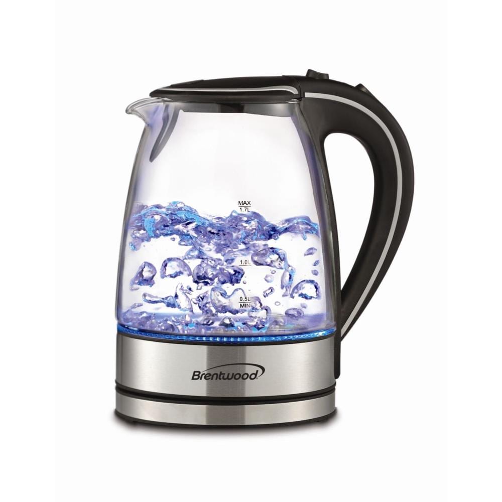 Chef Man Electric Kettle, 1.7 Liters, Cordless Glass