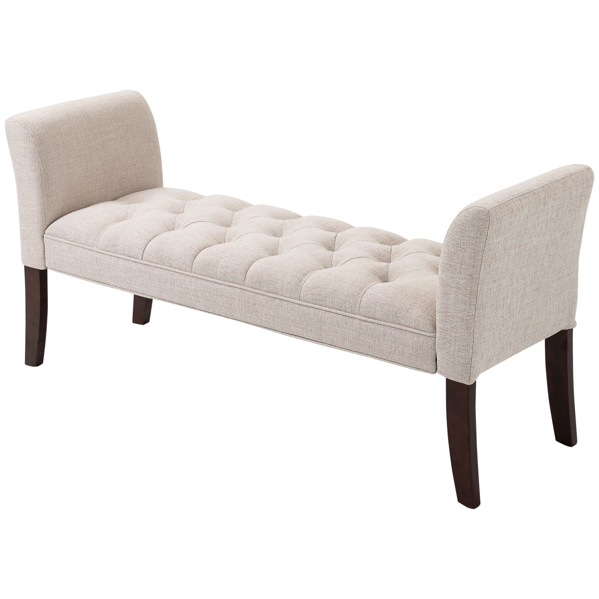 Lycvki BB-33 Casual Beige Accent Bench 55-in x 8-in x 25.5-in