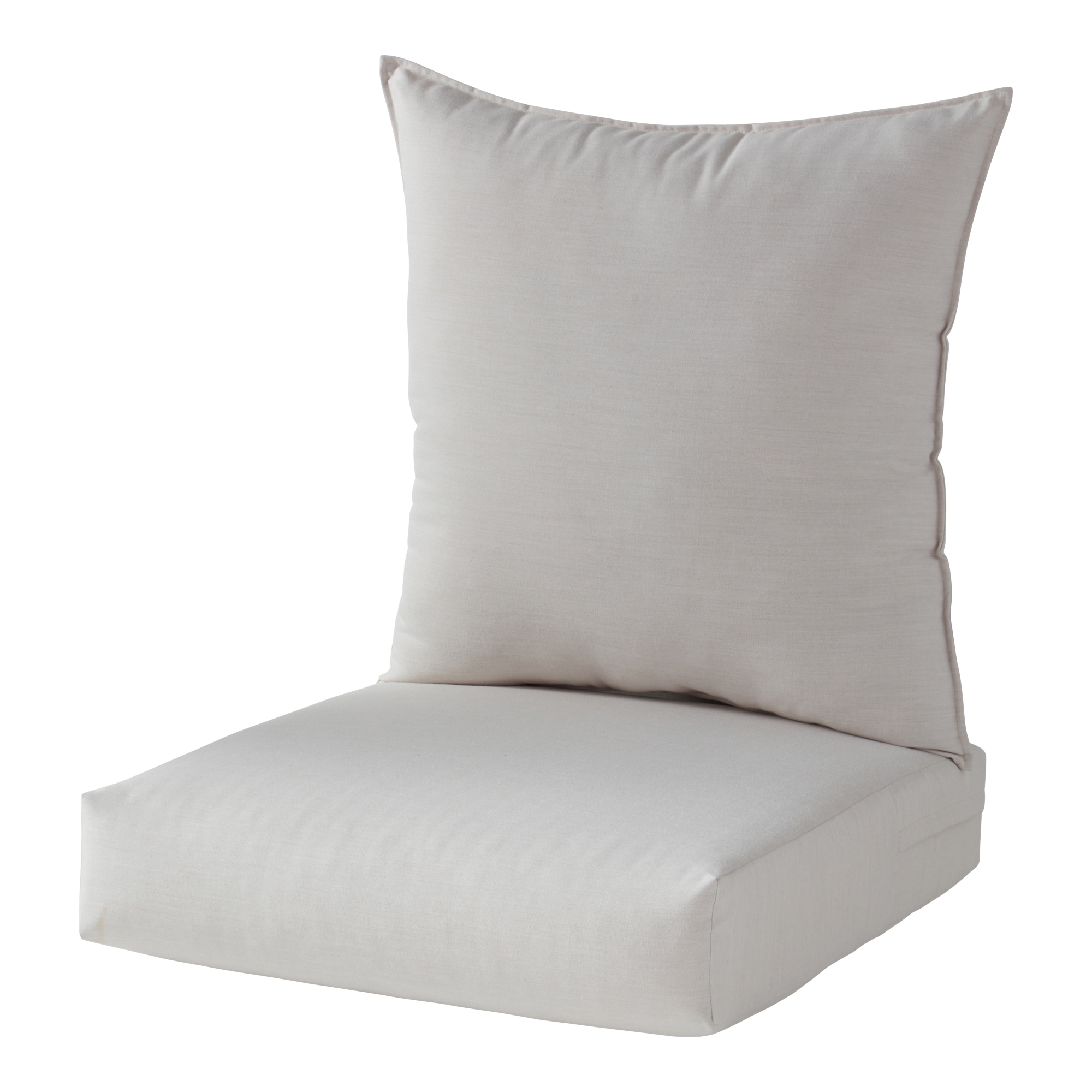 Greendale Home Fashions SC7840-PUMICE Sunbrella 24-in x 24-in 2 -Piece Cast Pumice Deep seat patio chair cushion