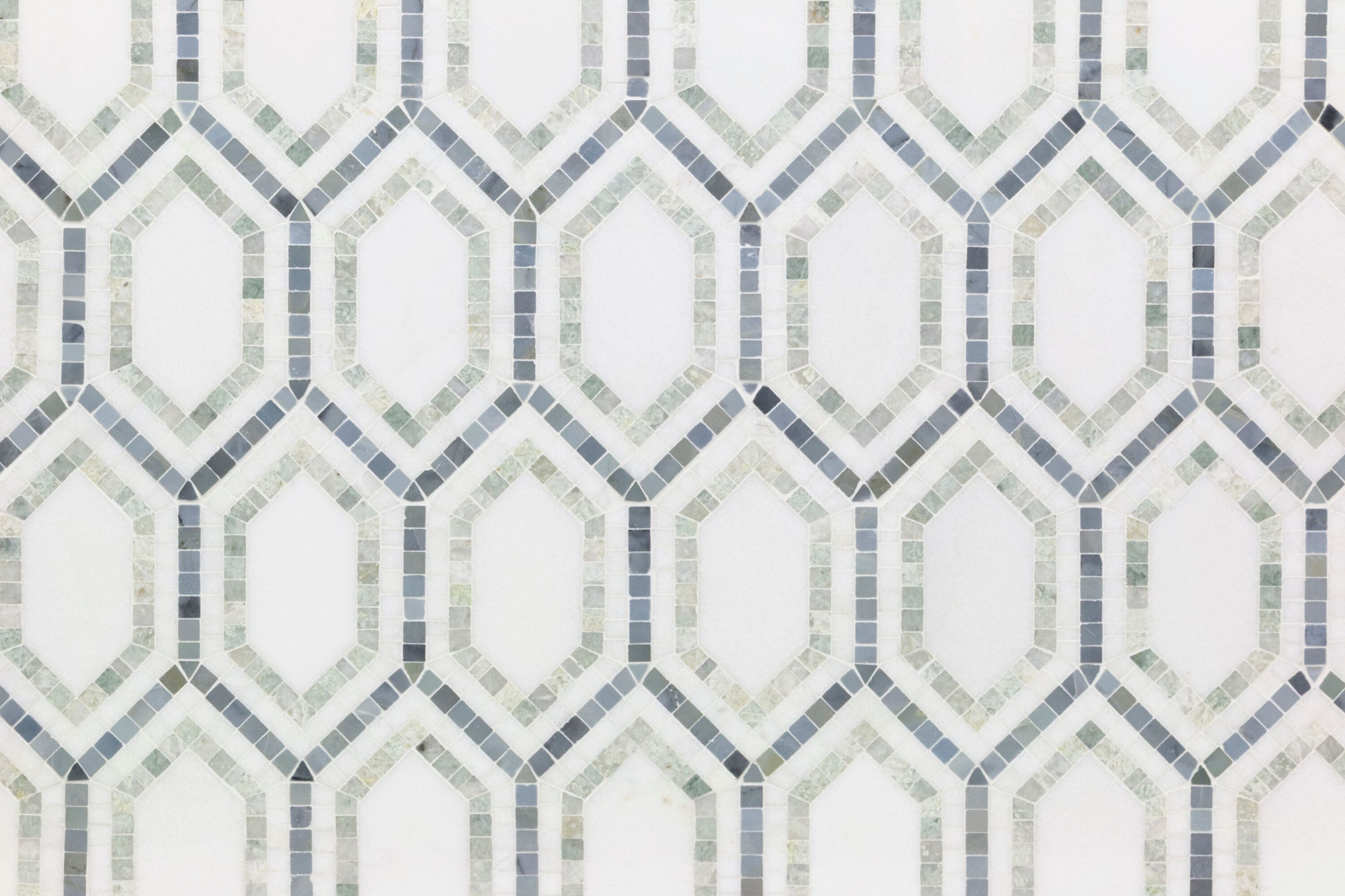 Artmore Tile EXT3RD101897 Finite Thassos 9-in x 11-in Polished Natural stone Marble look Hexagon Mosaic Floor and Wall Tile ( 0.76 Piece )