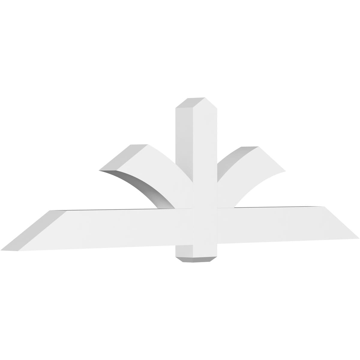 Ekena Millwork GBP084X25X0406RED00 Redmond White PVC Gable bracket