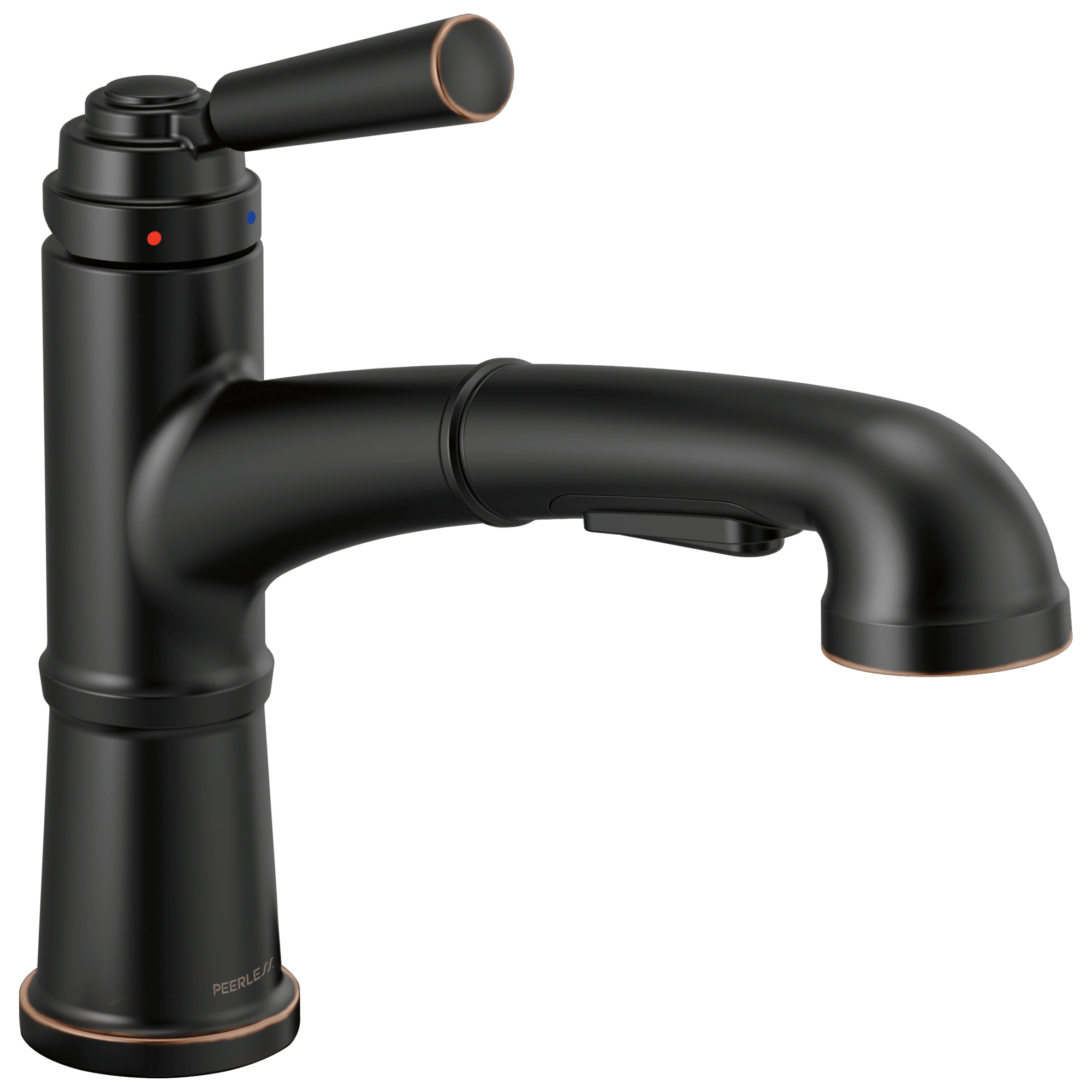 Peerless P6923LF-OB Westchester Oil Rubbed Bronze Single Handle Deck-mount Pull-out Kitchen Faucet with Sprayer