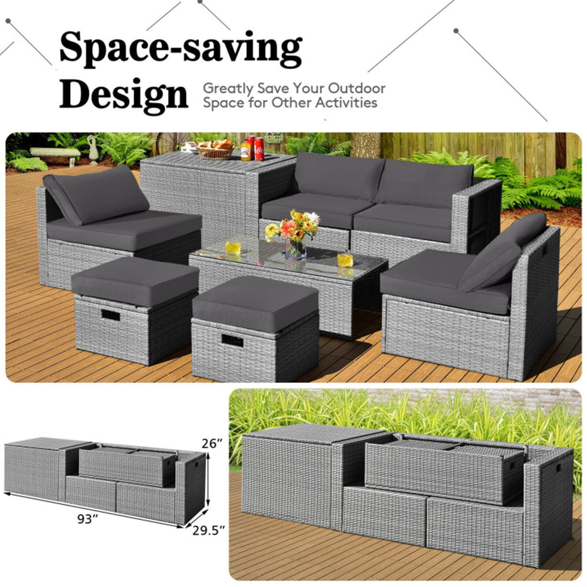 Clihome CL-GR+-68604 Patio-Conversation-Sets - View #5