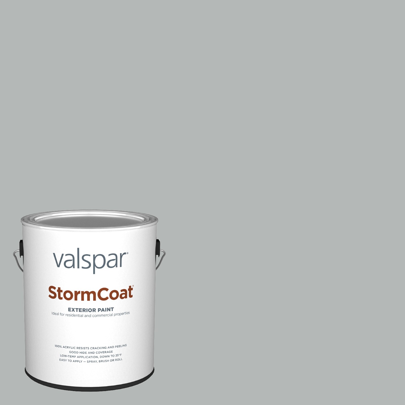 Valspar 4008-1B-147491 Storm Coat Semi-gloss Polished Silver 4008-1B Latex Exterior ( 1-gallon )