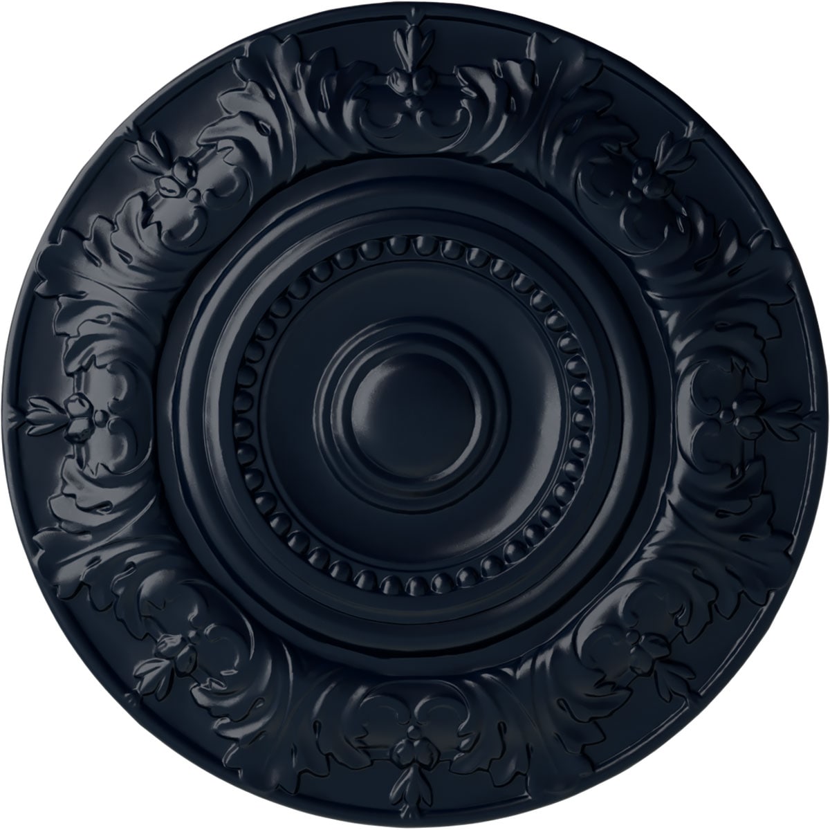 Ekena Millwork CM20BXMDF Biddix 20.875-in W x 20.875-in L Painted Midnight Dream Polyurethane Whole Ceiling Medallion