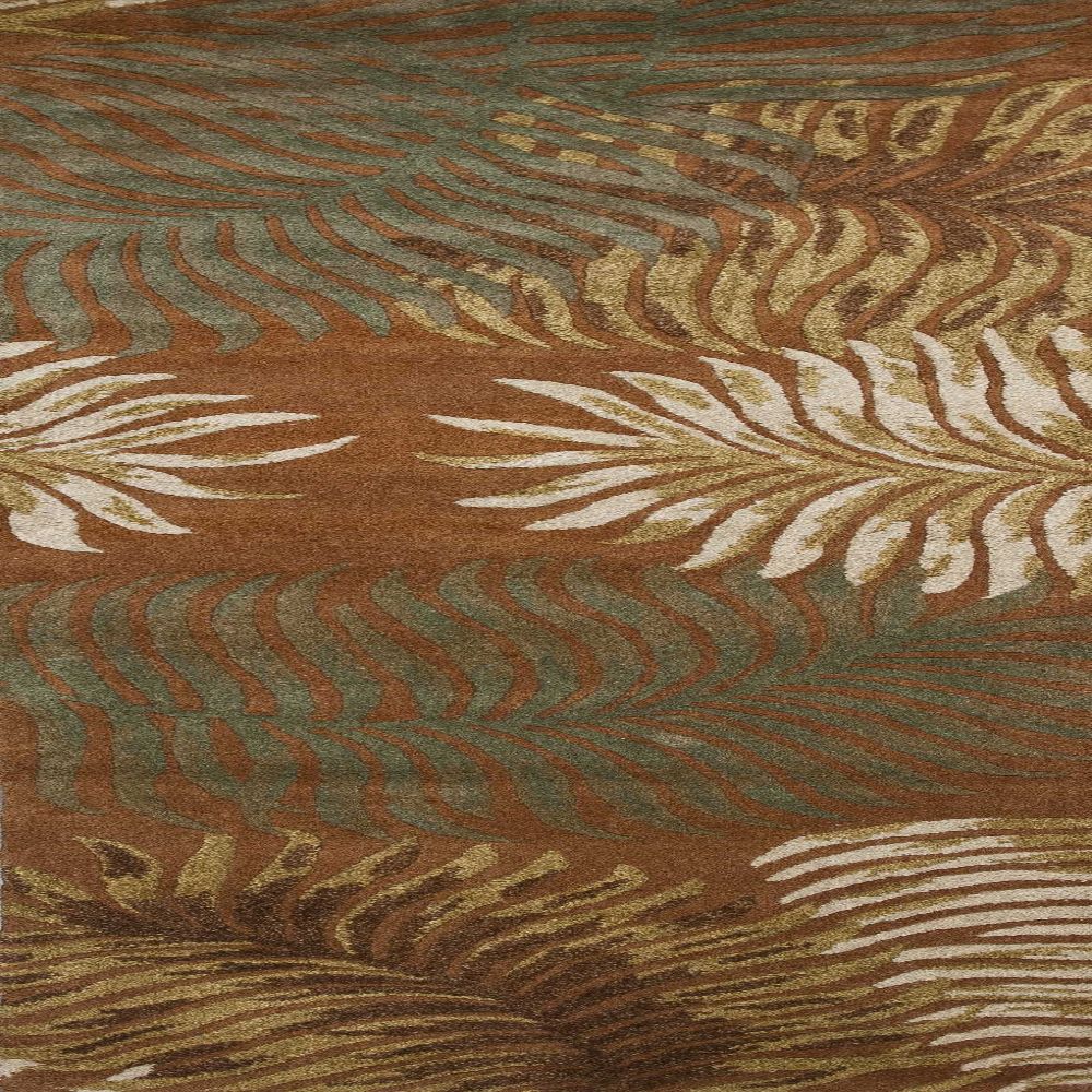 HomeRoots 352481 Bernadette 2 X 8 (ft) Wool Rust Indoor Floral/Botanical Runner Rug
