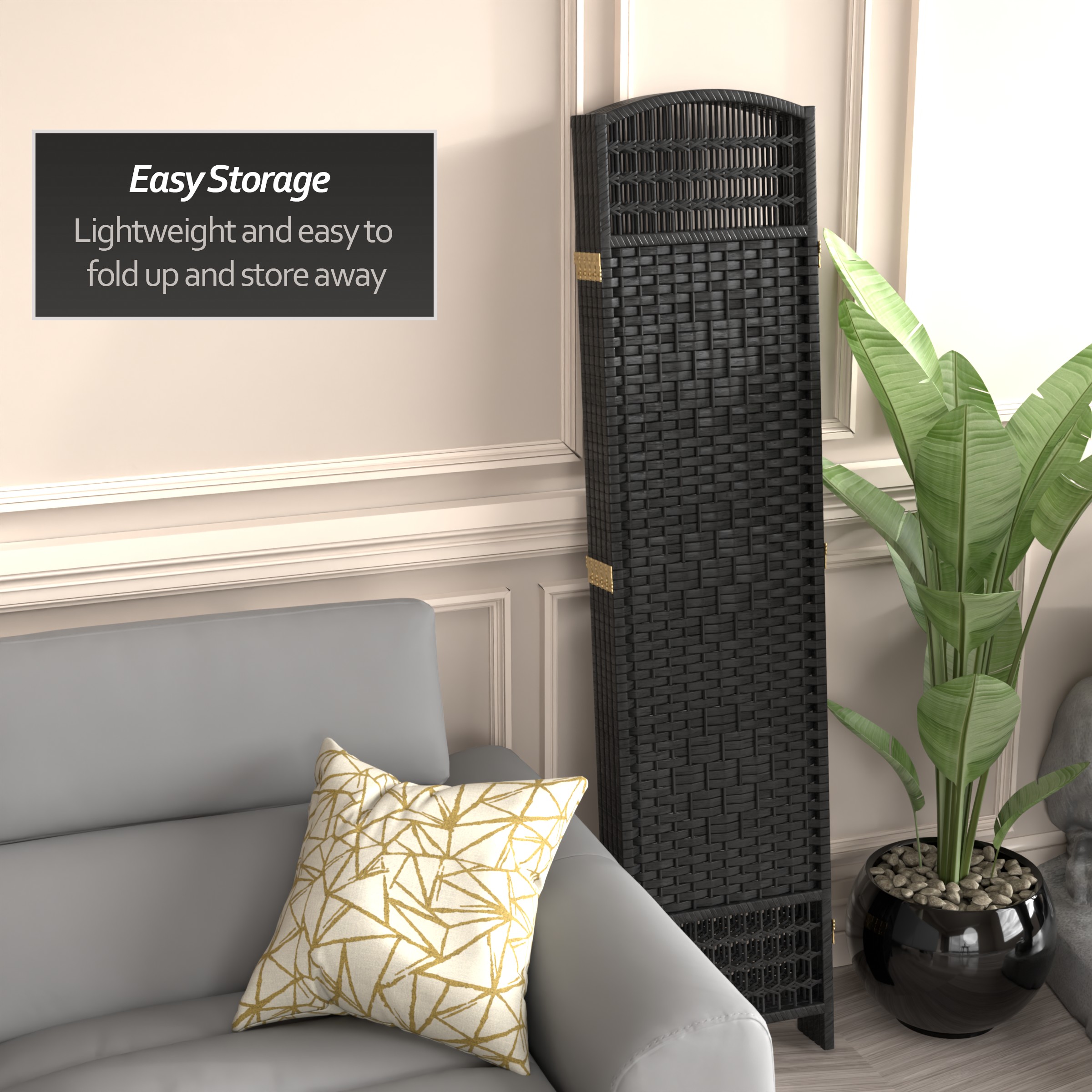 Red Lantern FB-DMND-BLK-5P Indoor-Privacy-Screens - View #3