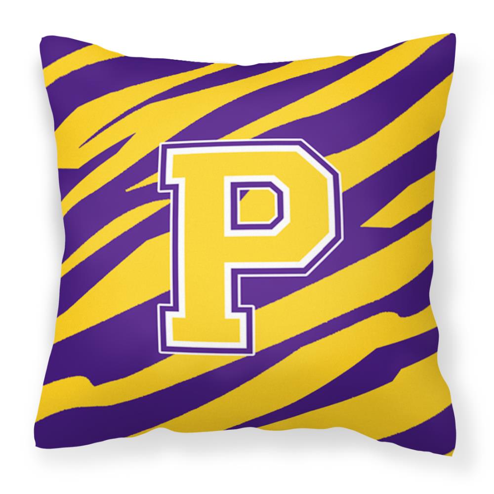 Caroline's Treasures CJ1022-PPW1414 Graphic Print Multicolor Square Monogram Throw Pillow