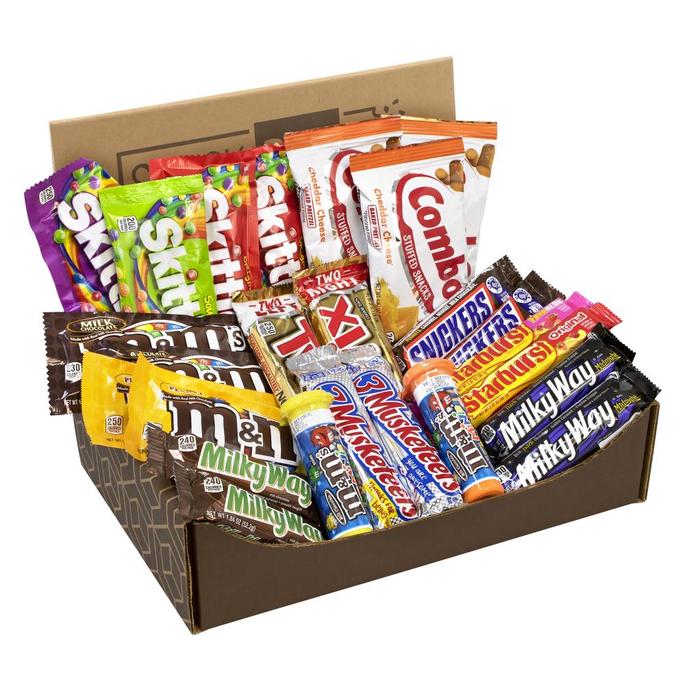 Snack Box Pros MARS Favorites Snack Box - Assorted Chocolate Candy Bars -  Combos, MandM's, Skittles, Starburst, Milky Way, Snickers, Twix,  3Musketeers