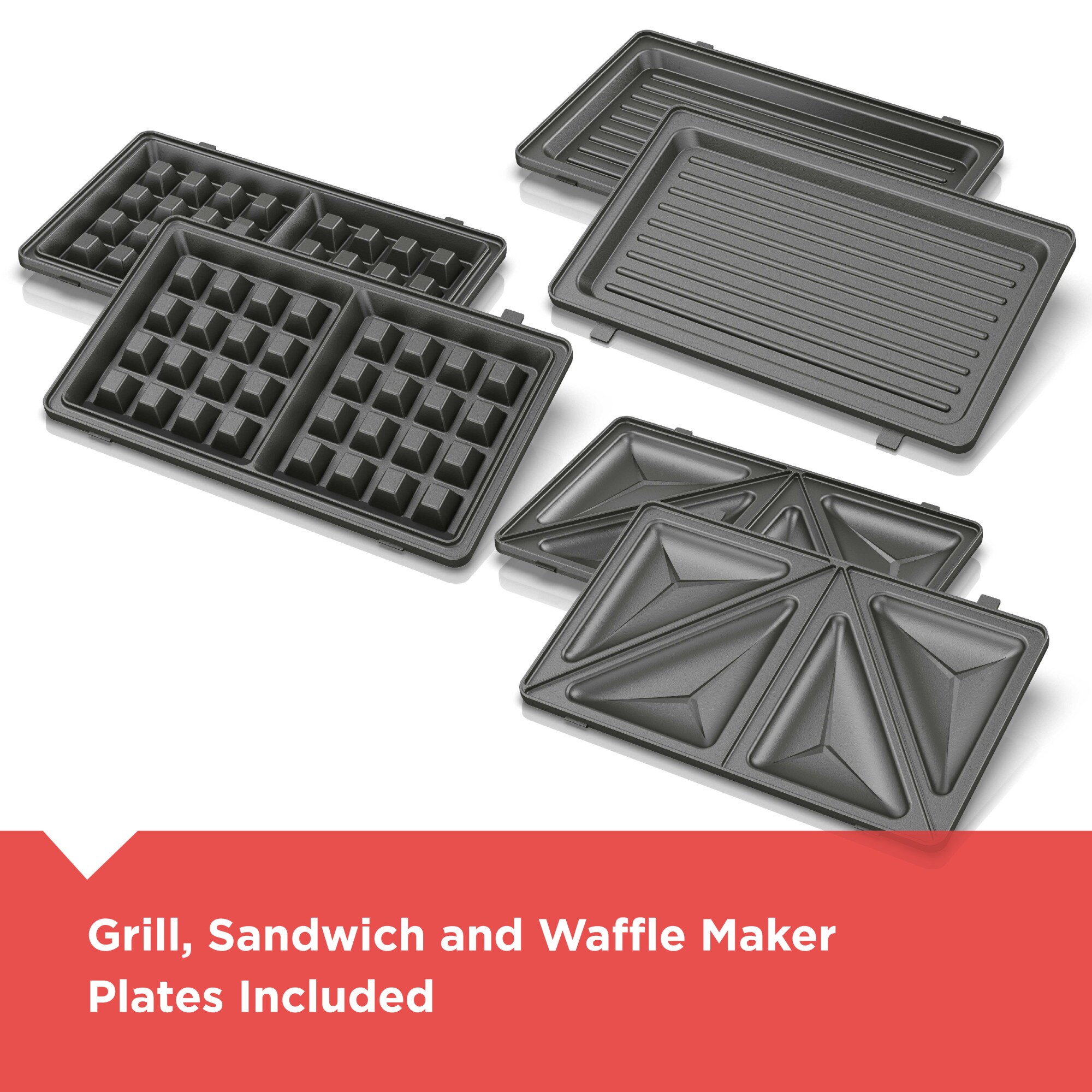 Black+Decker - Sandwich Grill And Waffle Maker - Black