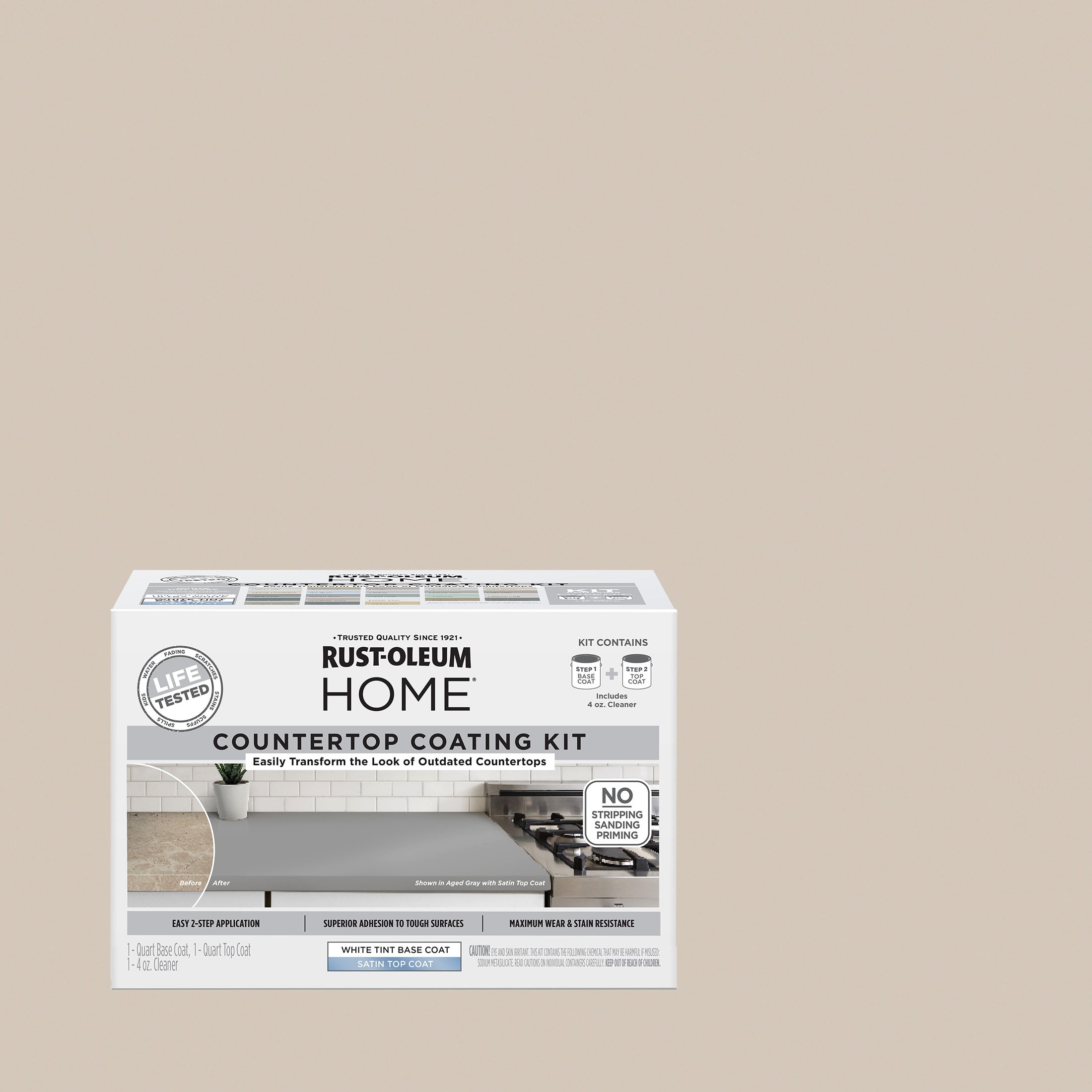 Rust-Oleum 38496212T  Home Oyster Shell Satin Countertop Refinishing kit