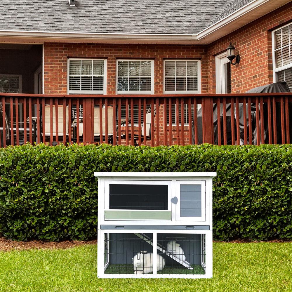 Hanover HANRH0103-GRY Chicken-Coops-Rabbit-Hutches - View #5