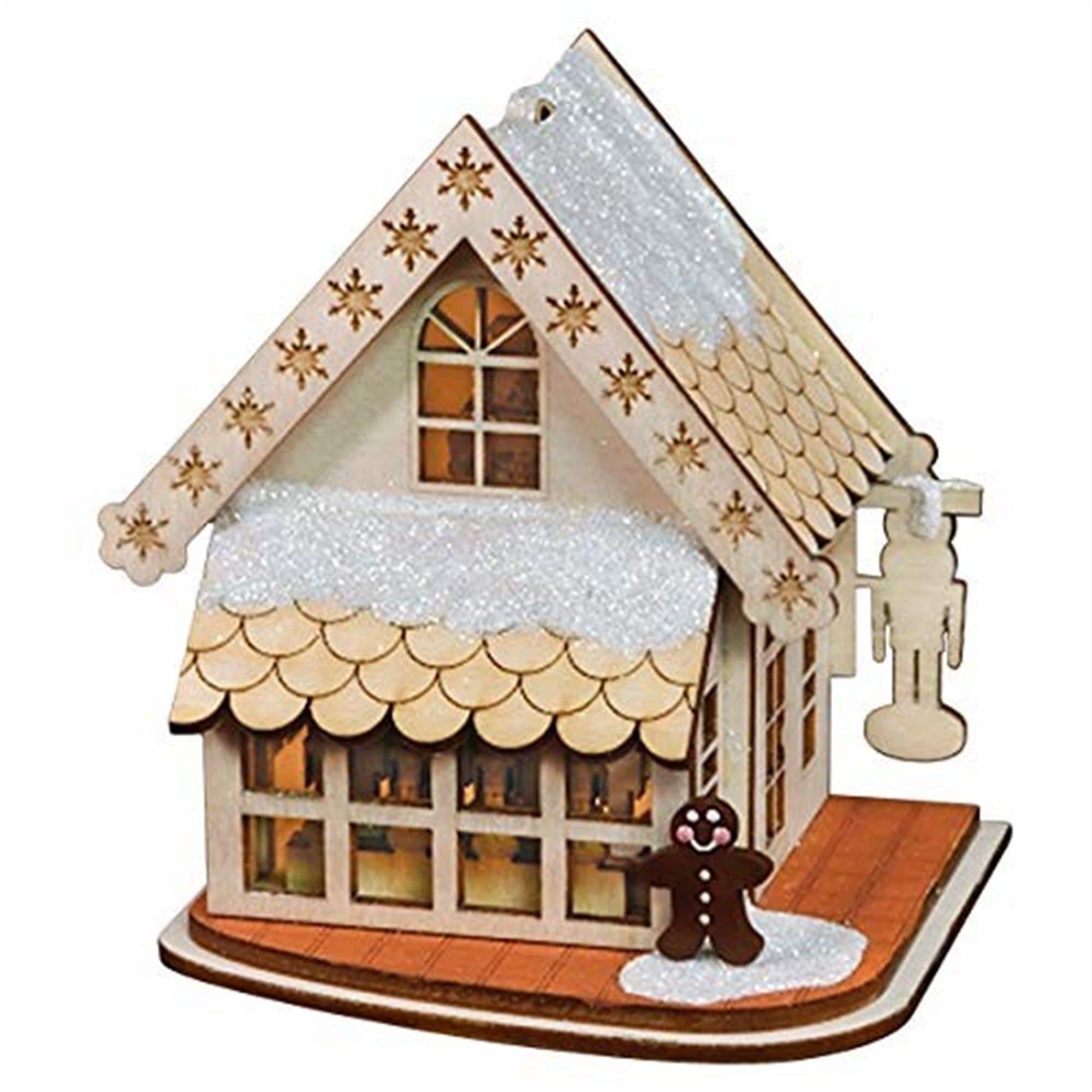 Old World Christmas 729343800077 Ginger Cottage Wooden Ornament for Christmas Tree - Drosselmeyer's Nutcrackers