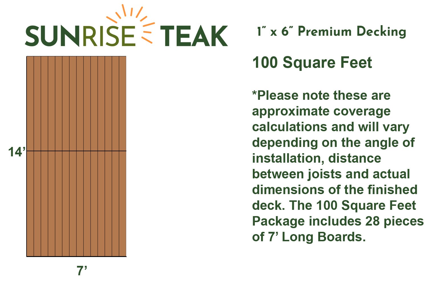 SUNRISE TEAK TK-DCK-PRM-R3-6/100 Wood-Deck-Boards - View #9