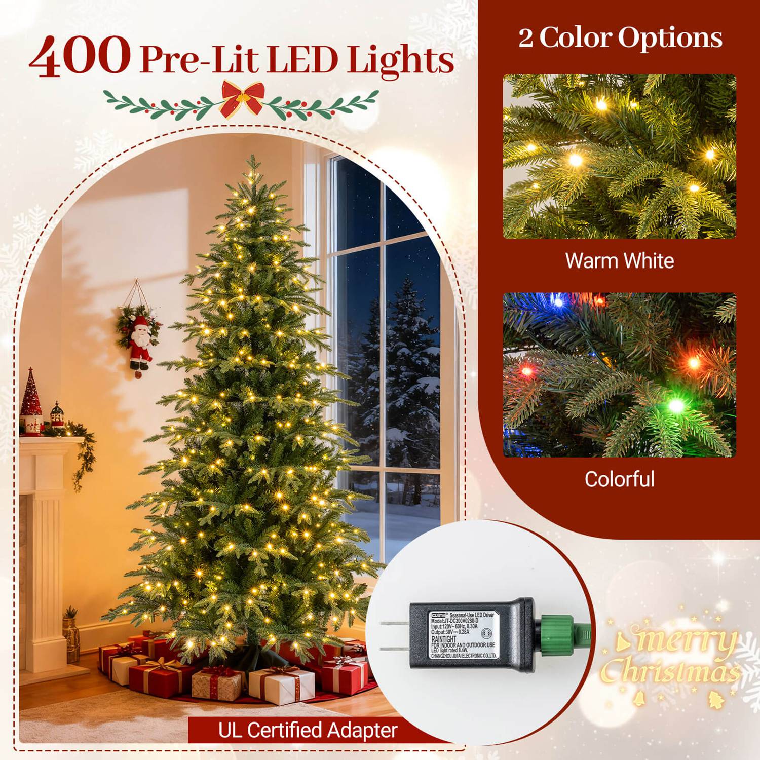 Costway CSHY004480 Artificial-Christmas-Trees - View #7