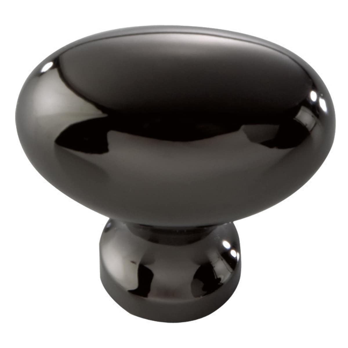 Hickory Hardware P3054-BLN Williamsburg 1-1/4-in Black Nickel Oval Farmhouse Cabinet Knob