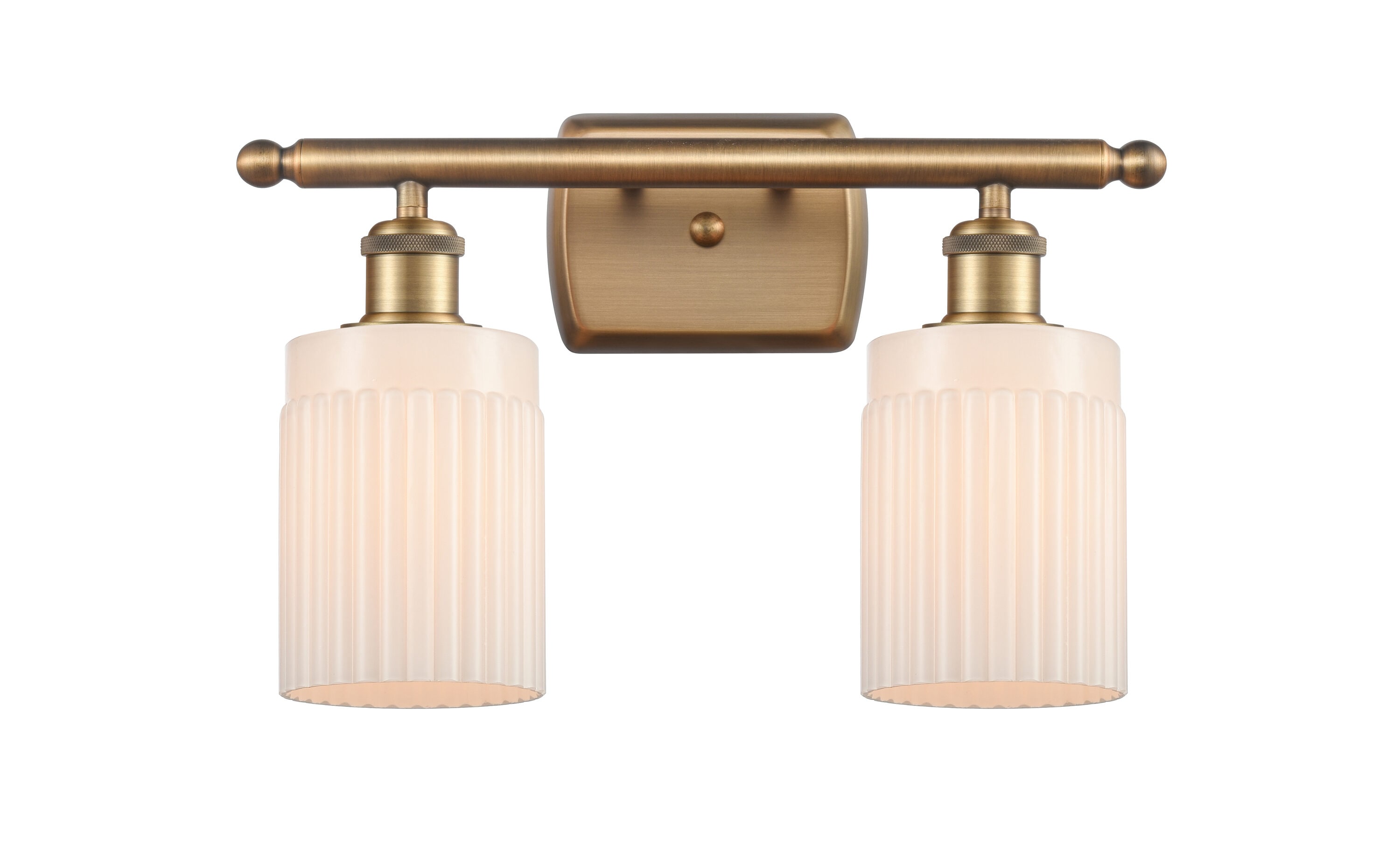 Innovations Lighting 516-2W-BB-G341 Hadley 16-in 2 -Light Brushed Brass Vintage Vanity light