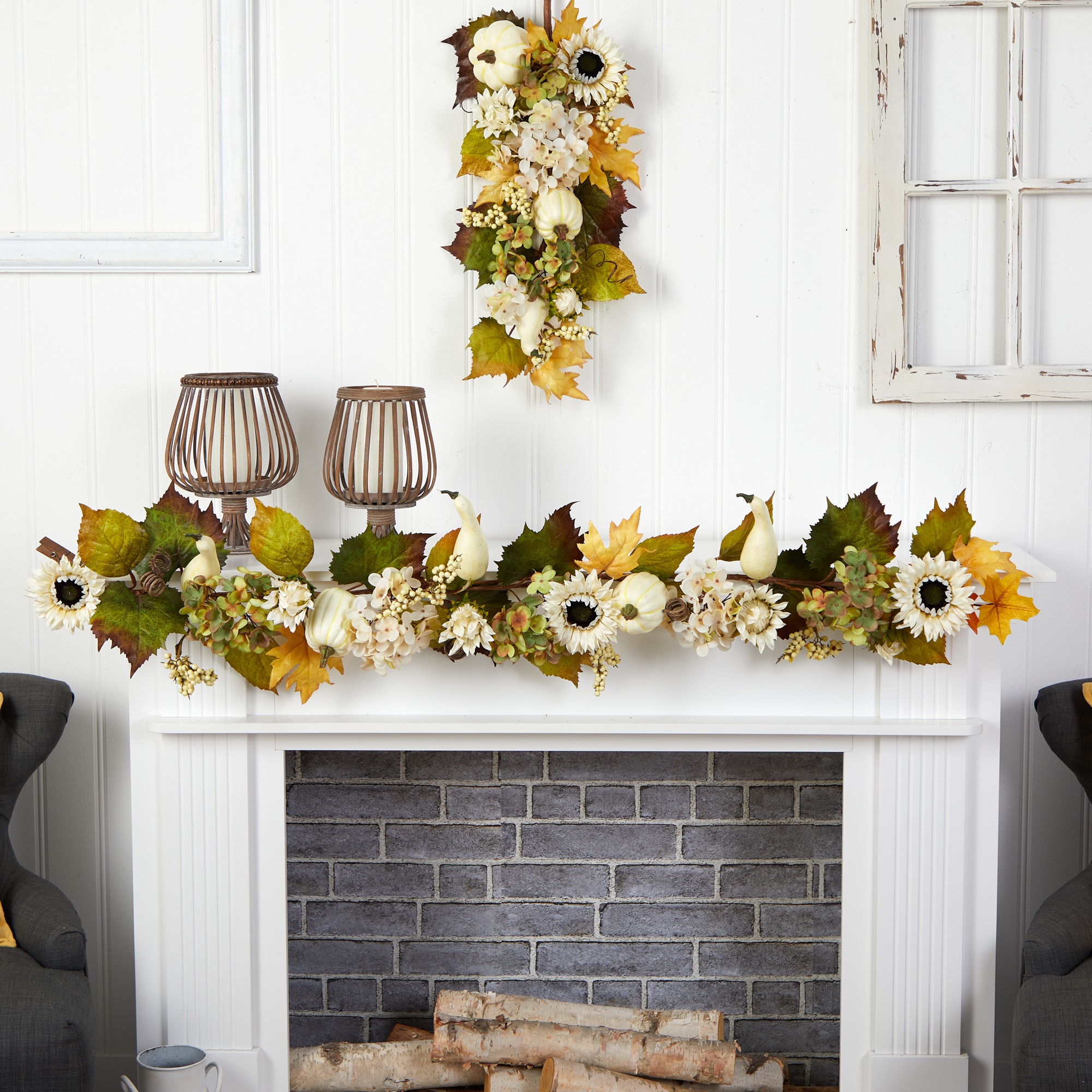 Nearly Natural W1242 Artificial-Thanksgiving-Wreaths - View #4