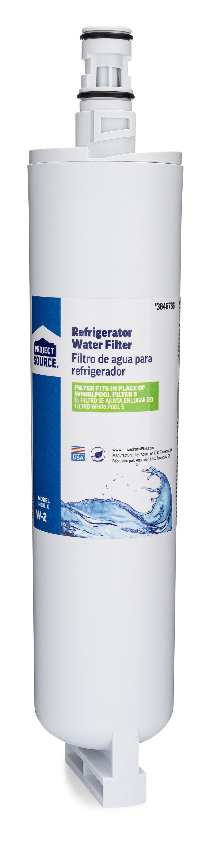 Project Source 6-Month Twist-in Refrigerator Water Filter W-2 Fits ...