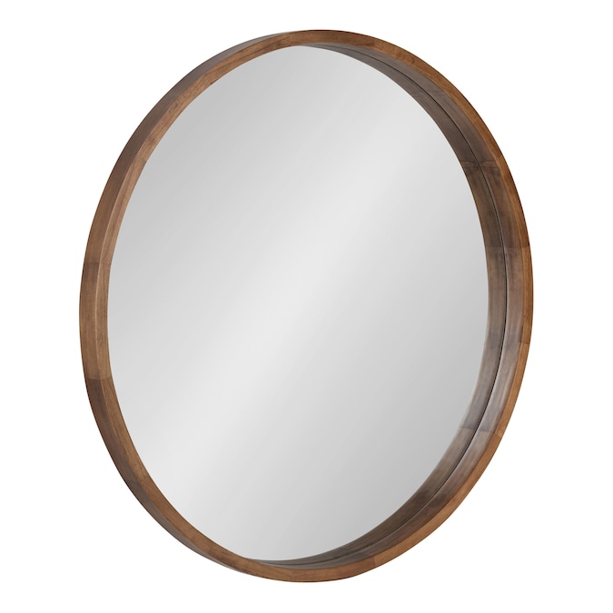 Round Rustic Brown Framed Wall Mirror, Rustic Round Mirror Canada