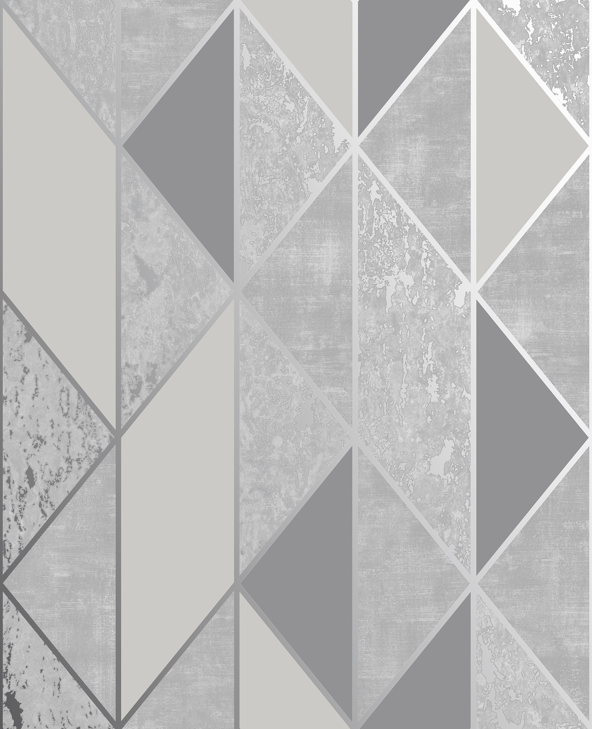 Graham & Brown 106405 Milan 56-Sq. Feet Silver/Grey Vinyl Textured Stripes Unpasted Wallpaper